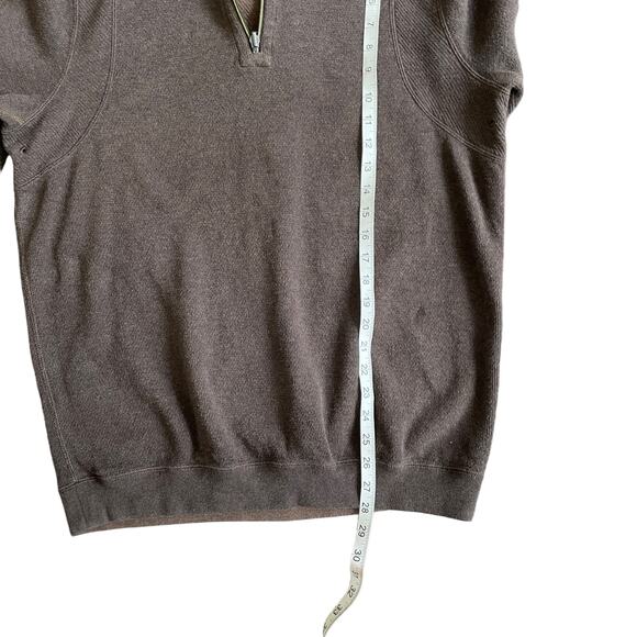 TOMMY BAHAMA Men's 1/4-Zip Long Sleeve Pullover Sweater Cotton Brown Size XL - Picture 8 of 12